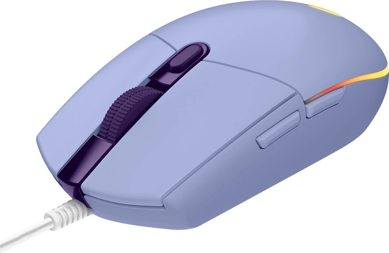 Maus Logitech G203 LIGHTSYNC, USB Type-A, 8000 DPI, 1 ms, Lilac