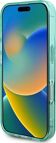 Mbështjellës Guess IML Rhinestones MagSafe për iPhone 16, Gjelbër Mbështjellës Guess IML Rhinestones MagSafe për iPhone 16, Gjelbër