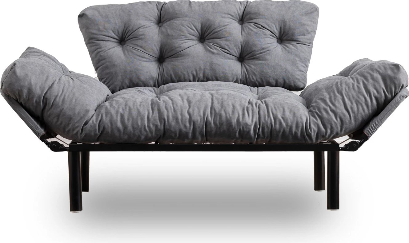 Divan-krevat dy ulëshe, ngjyrë gri, Atelier del Sofa, Nitta