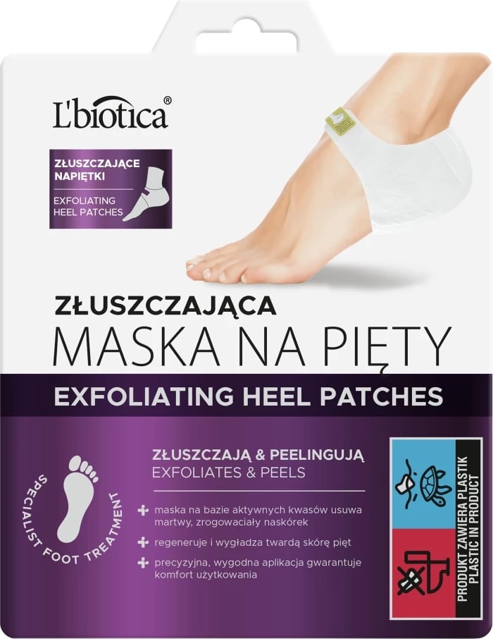 Maskë për thembra L'biotica Peeling Heel Mask për femra 1 palë