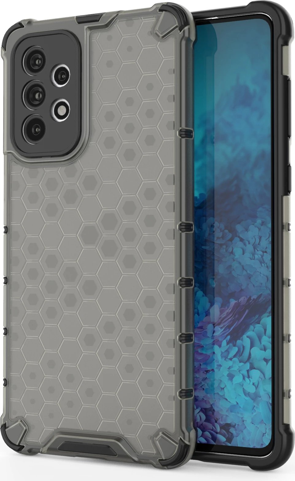 Mbështjellës Hurtel Honeycomb për Samsung Galaxy A73, i zi