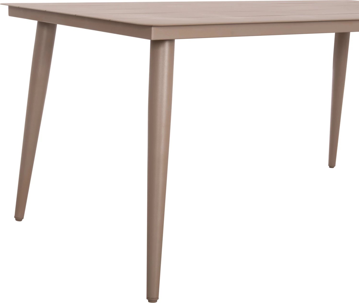 Tavolinë drejtkëndëshe ngrënieje alumini, ngjyrë kapuçino, HIGER FH6291.04, 160x90x78cm