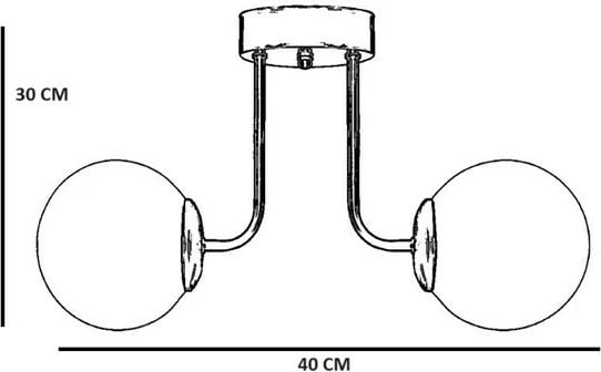 Llambë tavani Opviq Pablo 2, metal e xham, ngjyrë e zezë dhe fume Llambë tavani Opviq Pablo 2, metal e xham, ngjyrë e zezë dhe fume