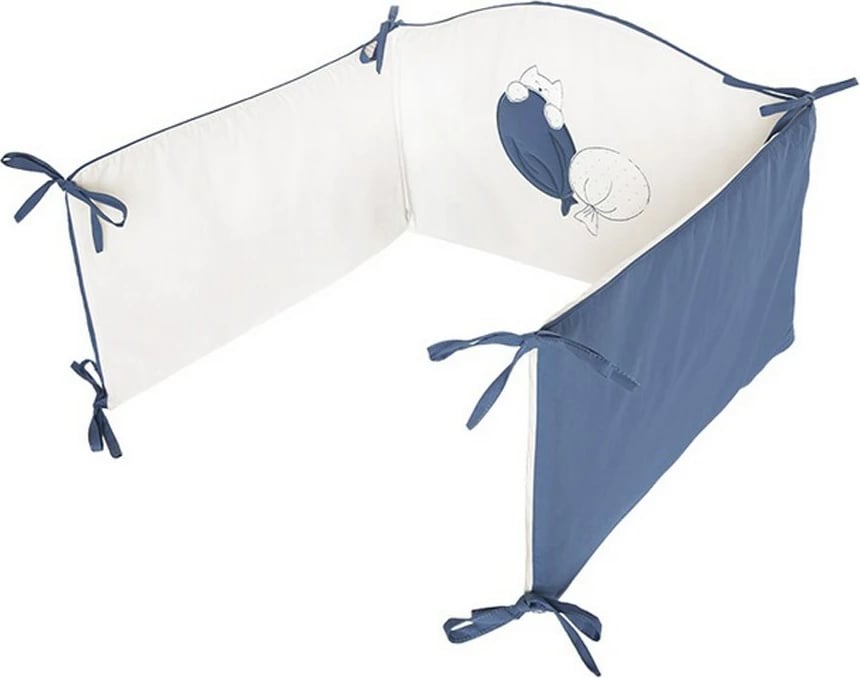 Set shtrojesh krevat bebe, Belisima, Ballons, jorgan 100x135 cm dhe jastëk 40x60 cm, blu, set 3 pjesë