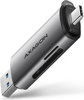 Lexues kartelash AXAGON CRE-SAC, USB 3.2 Gen 1, Type-C + Type-A, Gri