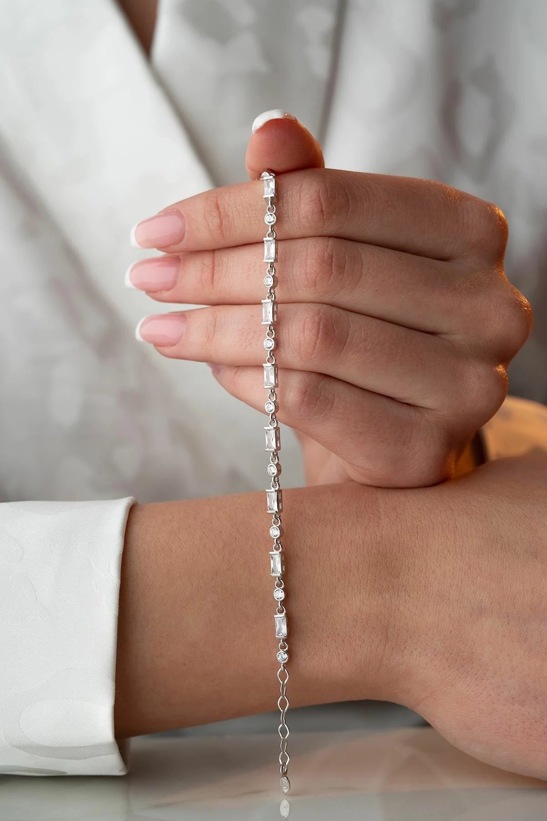 Byzylyk argjendi Jumeon, NRZ1000347, ngjyrë argjendi, gur zirkoni