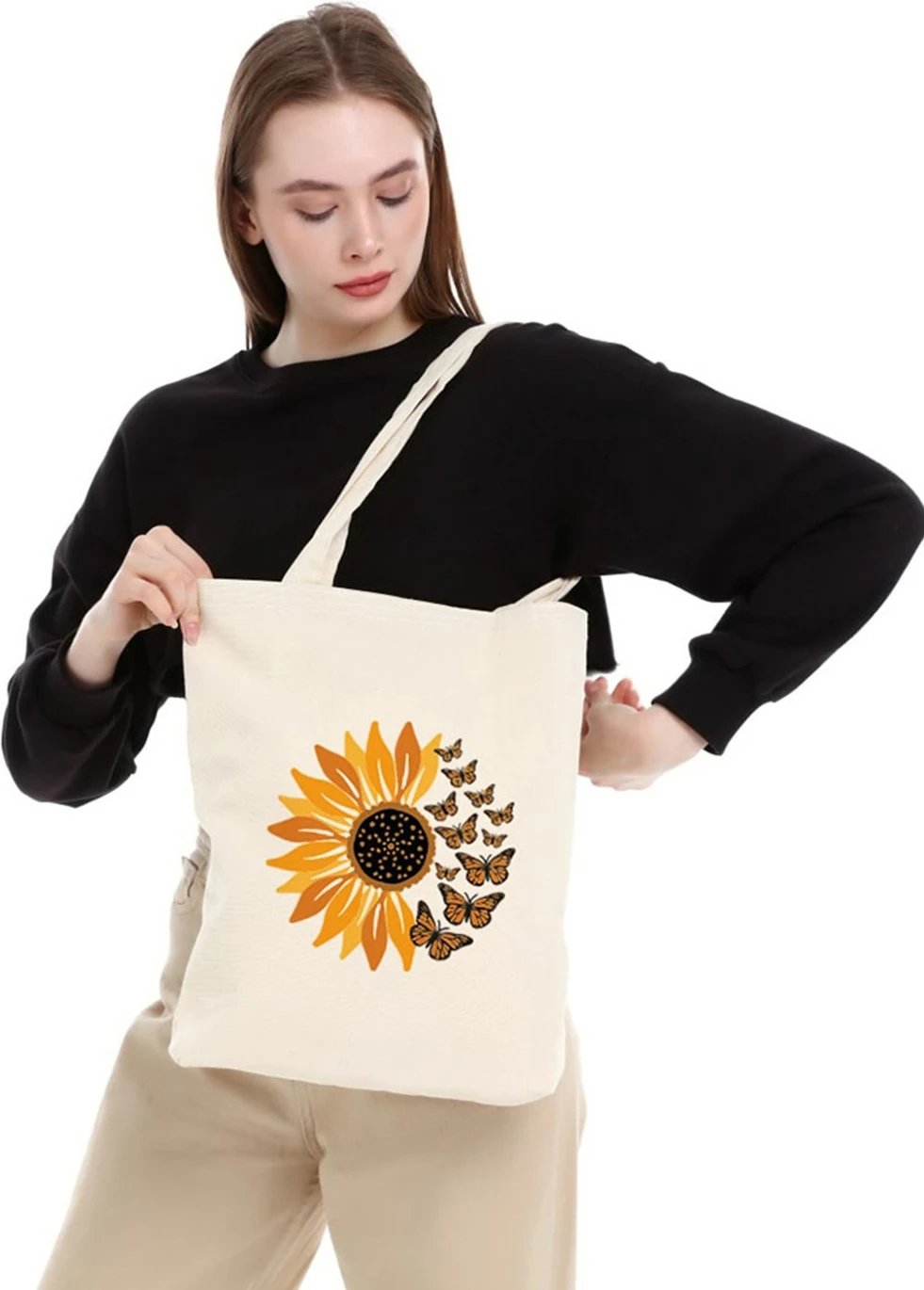 Çantë tote Zoozie Bags, krem, 35x40x8cm, model 1188