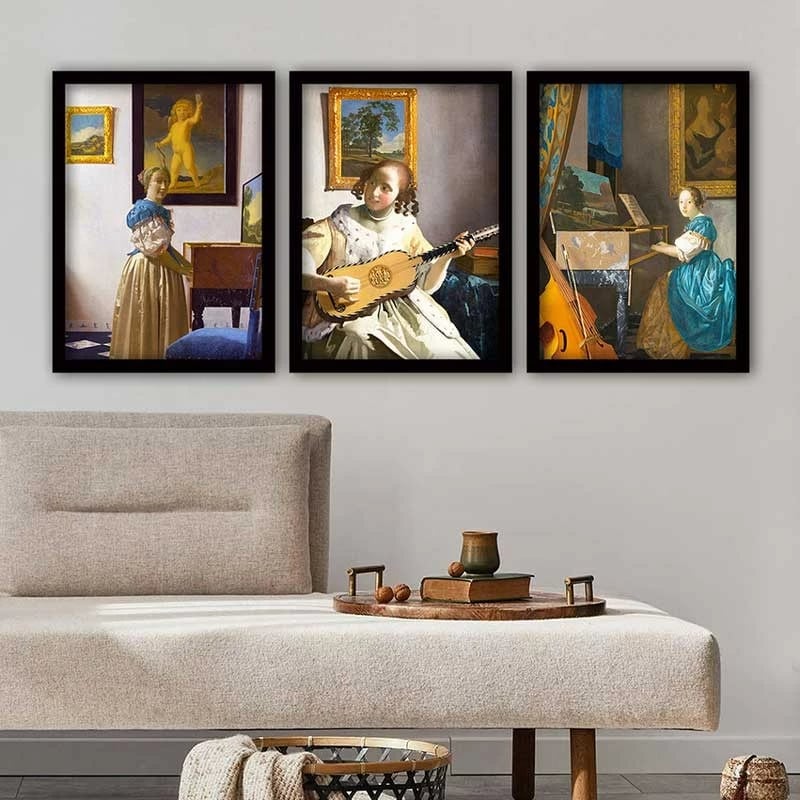 Pikturë dekorative me kornizë (3 copë), Wallity, 3SC_UN3844990_3545