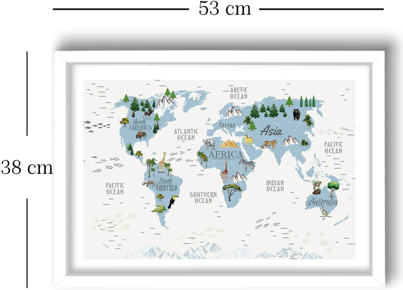 Pikturë dekorative me kornizë MDF, Wallity, 3853BCT-006, 38x53cm