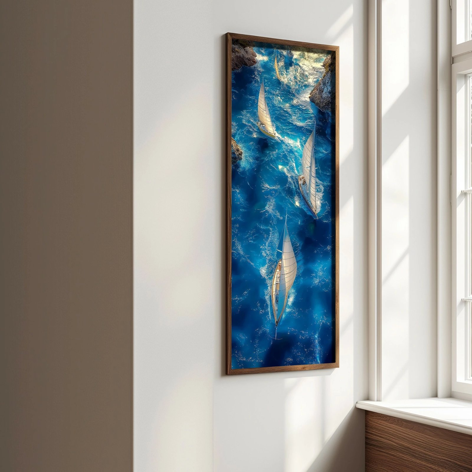 Pikturë dekorative me kornizë MDF, Wallity, LONG030-S/120-40, shumëngjyrëshe, 40x120cm