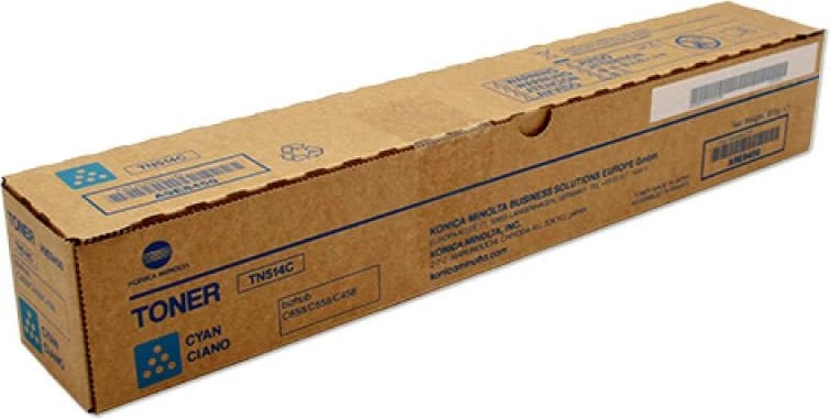 Toner, Konica Minolta, TN-514C TN514, rendiment deri 24,000 faqe, cian