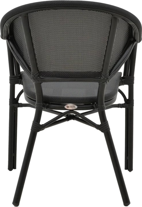 Karrige Elyza alumini i zi-tekstilen i zi 57x62x84cm