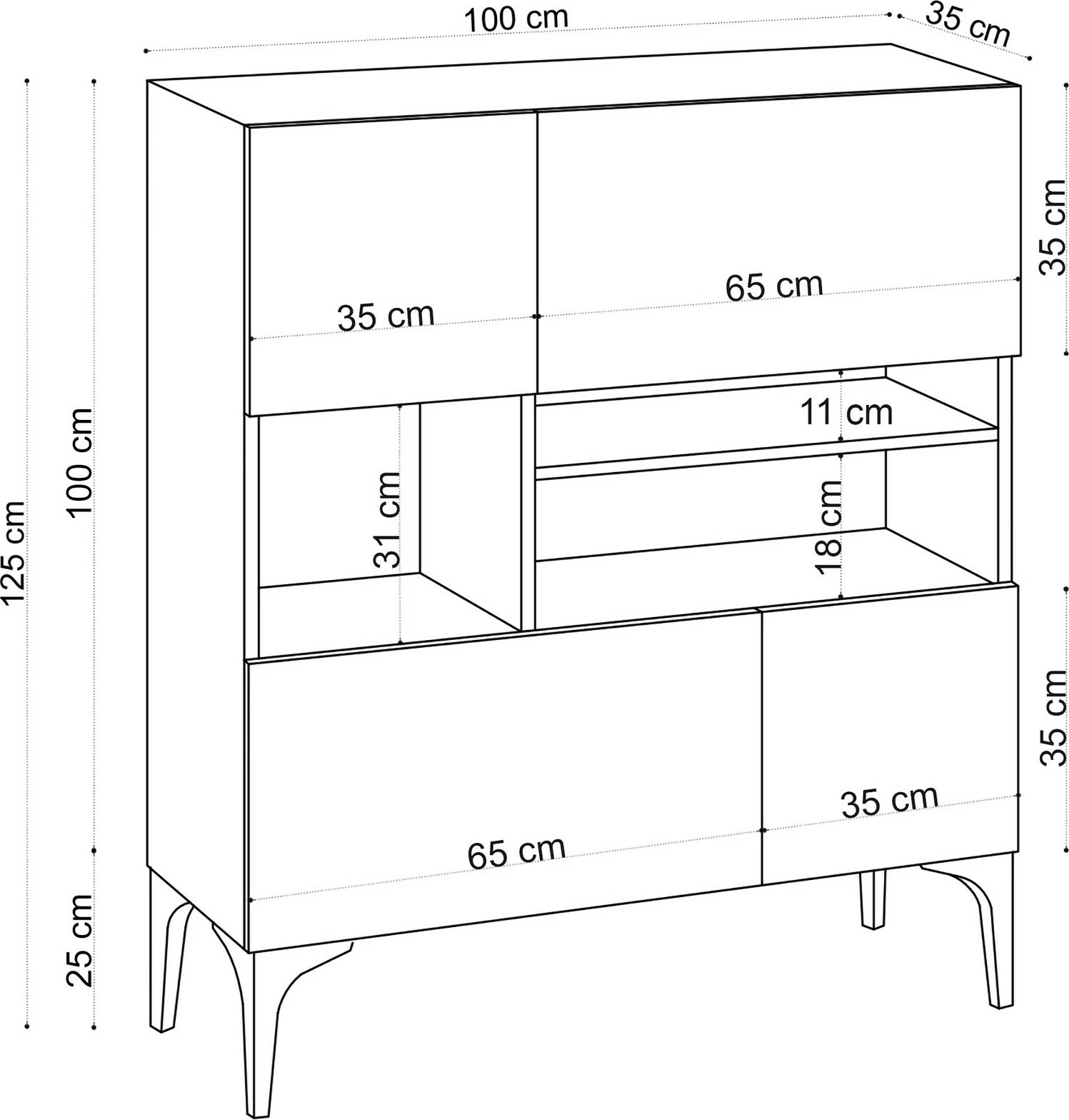 Konsol Krista, ngjyrë lisi safir, Hanah Home