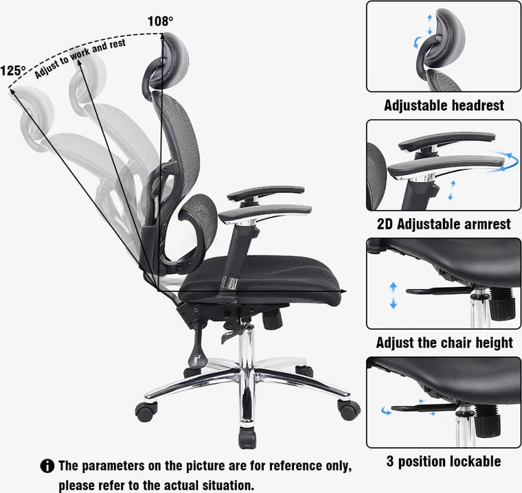 Karrige për zyre Freedom, e zezë