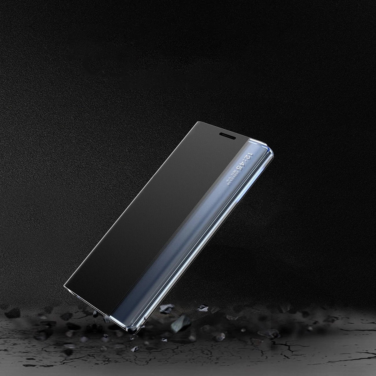 Mbështjellës Hurtel New Sleep View Case për Samsung Galaxy A35, me kapak dhe qëndrim, Blu