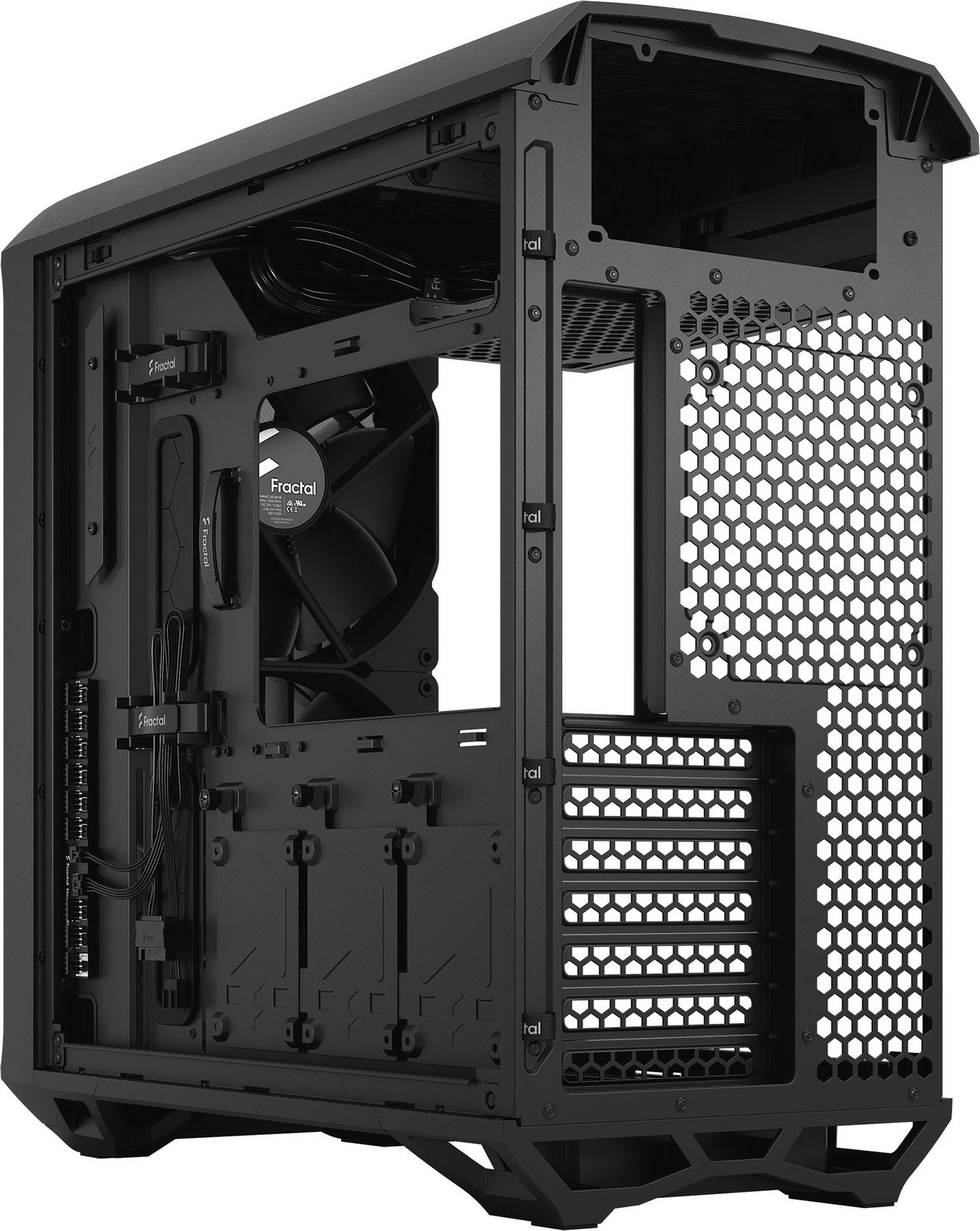 Kasë Fractal Design Torrent Compact, Tower, ATX/EATX/micro ATX/Mini-ITX, xham i temperuar, e zezë Kasë Fractal Design Torrent Compact, Tower, ATX/EATX/micro ATX/Mini-ITX, xham i temperuar, e zezë