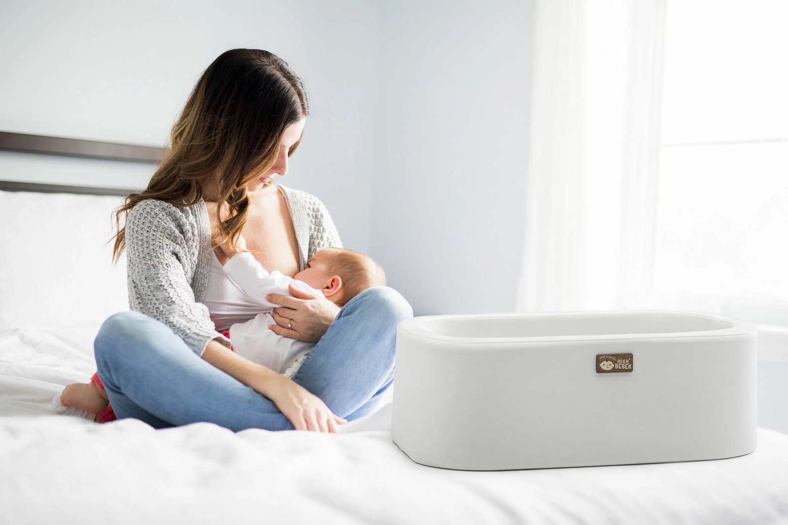 Djep Skye Decor, i bardhë, lisi