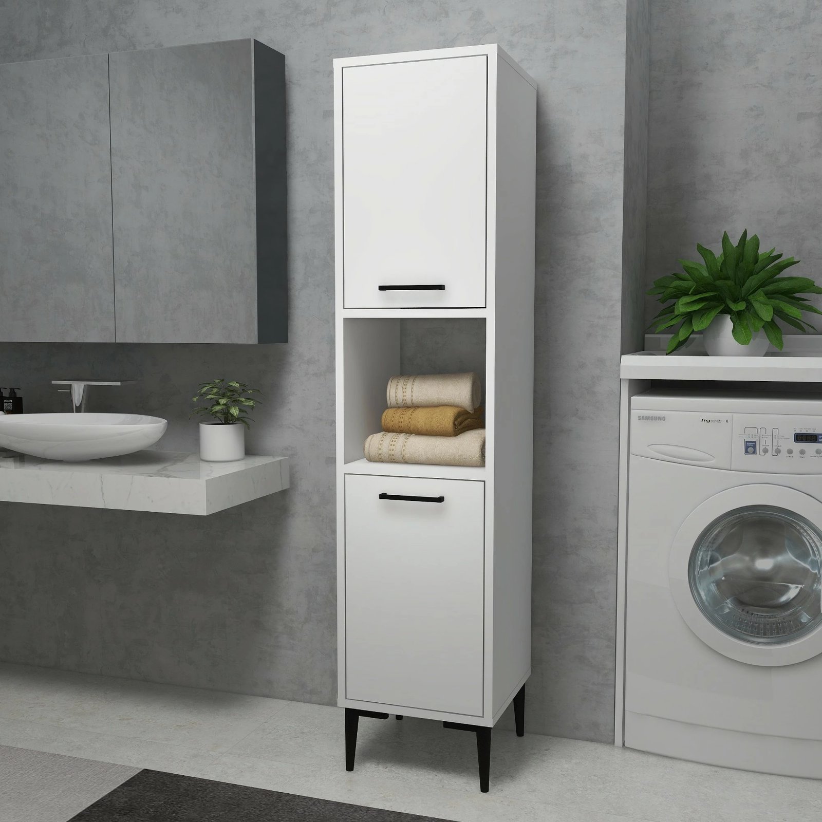 Dollap shumëpërdorimësh Hanah Home, Daminol, i bardhë