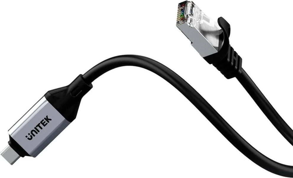 Kabëll Ethernet Unitek USB C RJ-45 LAN, 5m, zi-argjendtë