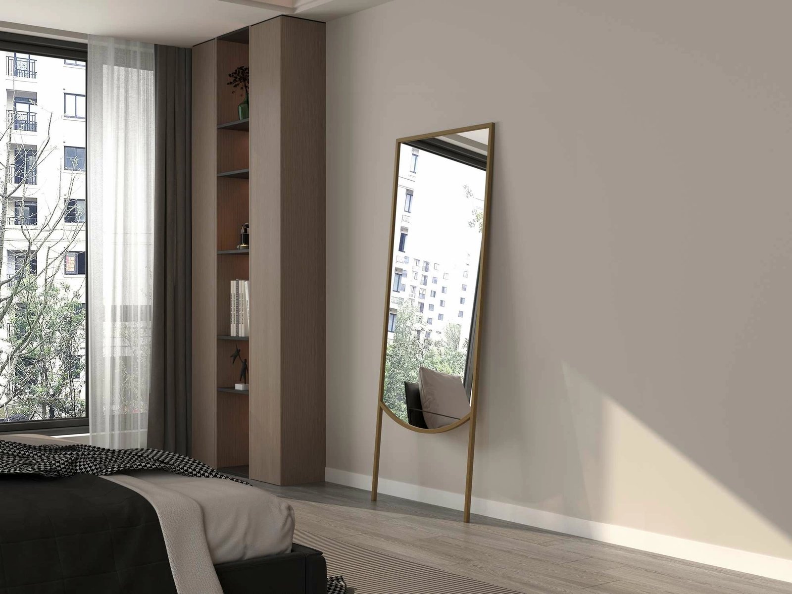 Pasqyrë Cheval, ngjyrë ari, Skye Decor, 70x180cm