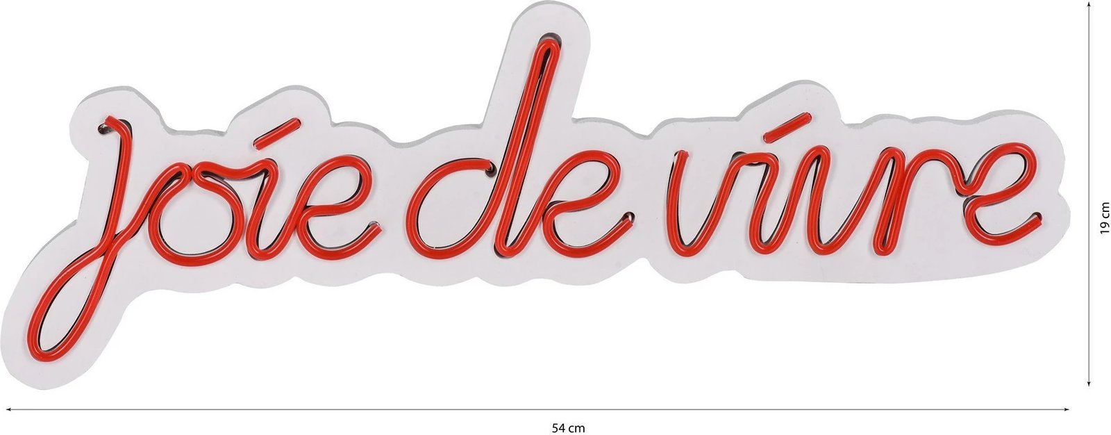 Dekor dritash LED plastike, Joie de Vivre, e kuqe