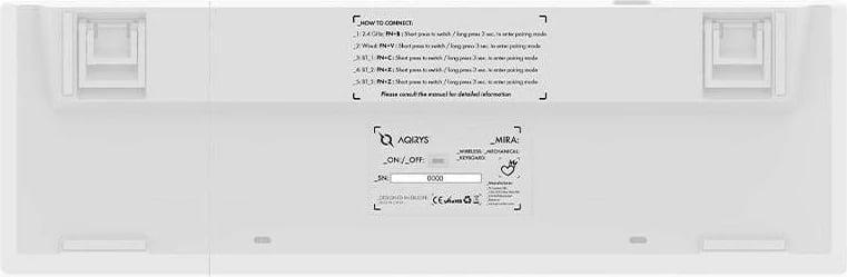 Tastierë Aqirys Mira, RGB, mekanike, wireless dhe me kabllo, e bardhë