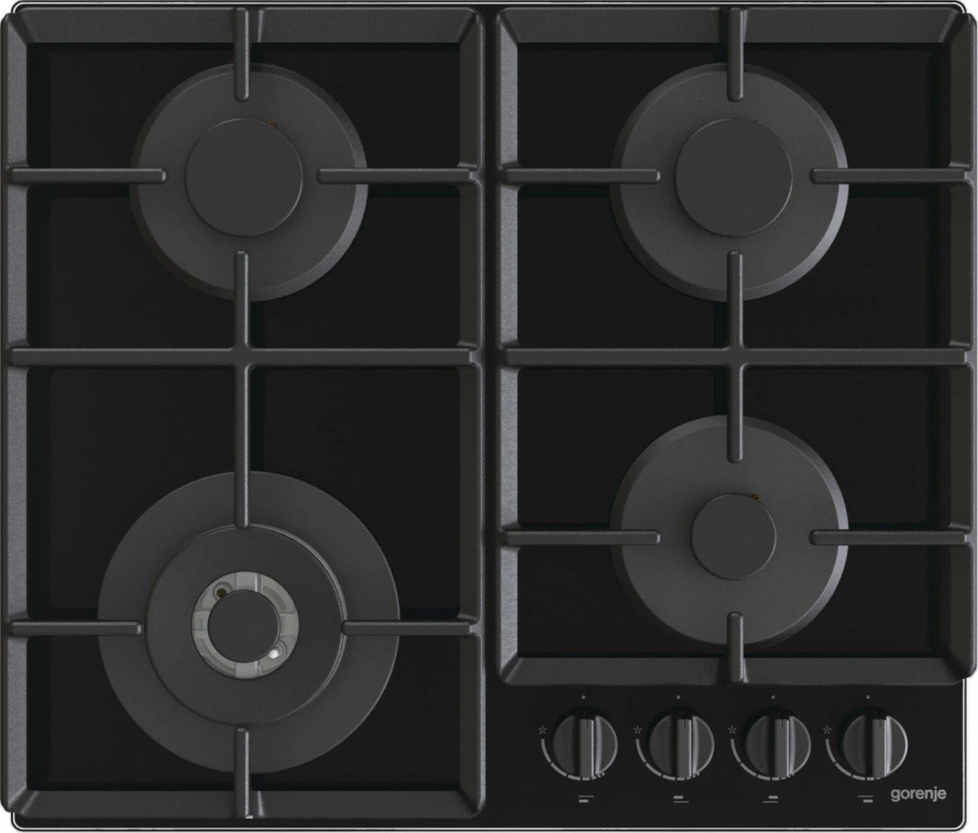 Pllakë gazi Gorenje GTW641EB, 4 zona, xham, e zezë