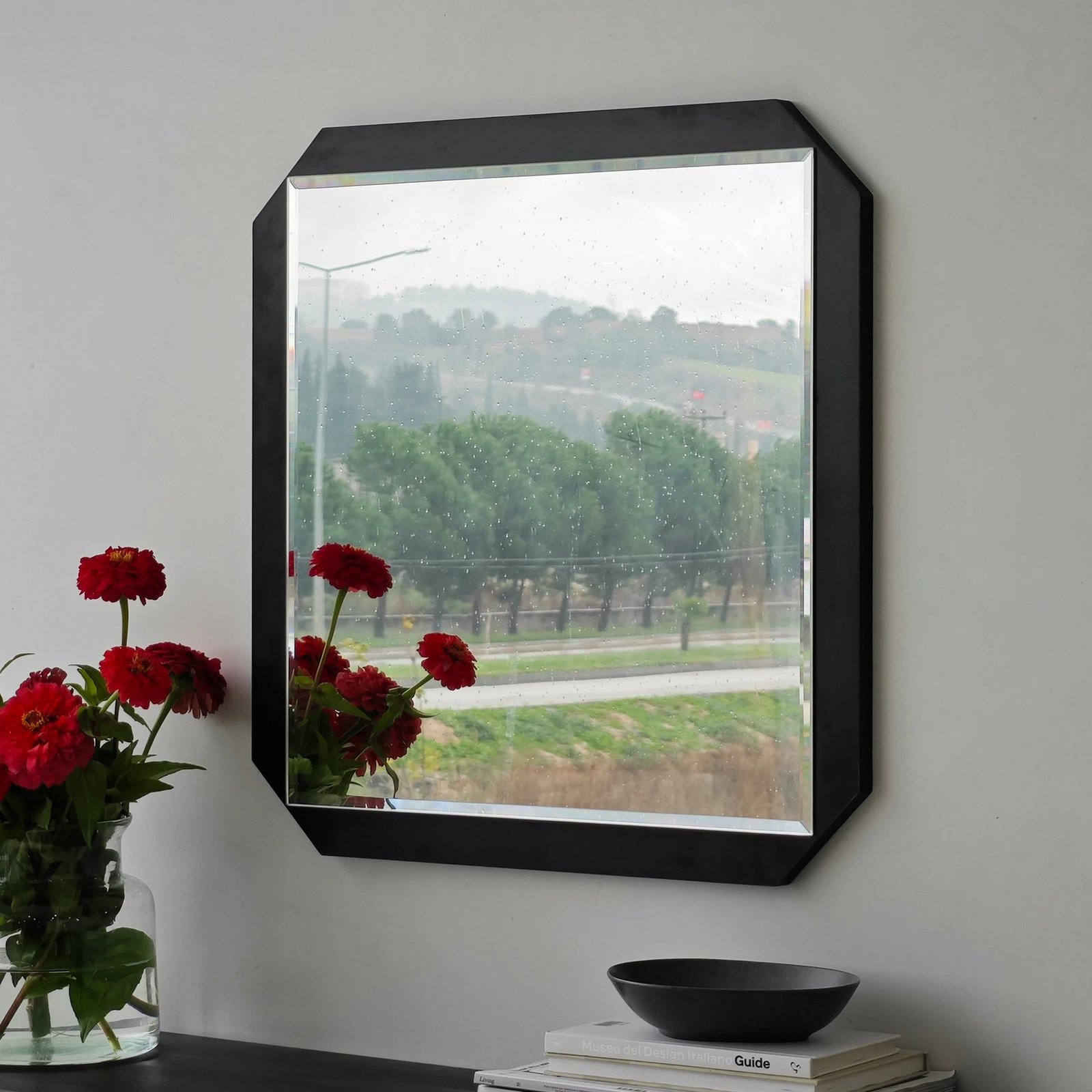 Pasqyrë katrore, ngjyrë e zezë, Skye Decor, 70x70cm