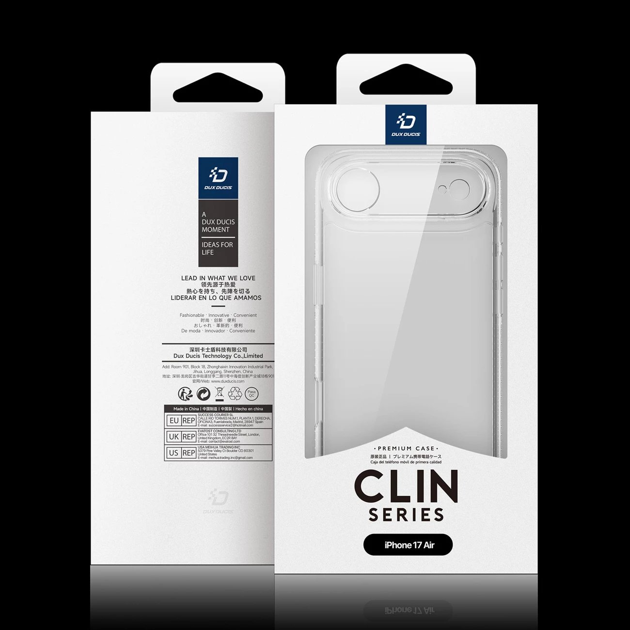 Mbështjellës Dux Ducis Clin për iPhone 17 Air, transparent
