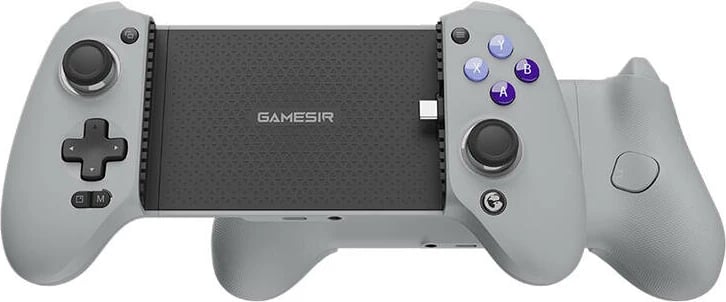 Kontrollues lojërash GameSir G8 Galileo me mbajtëse për telefon, USB-C, argjendtë