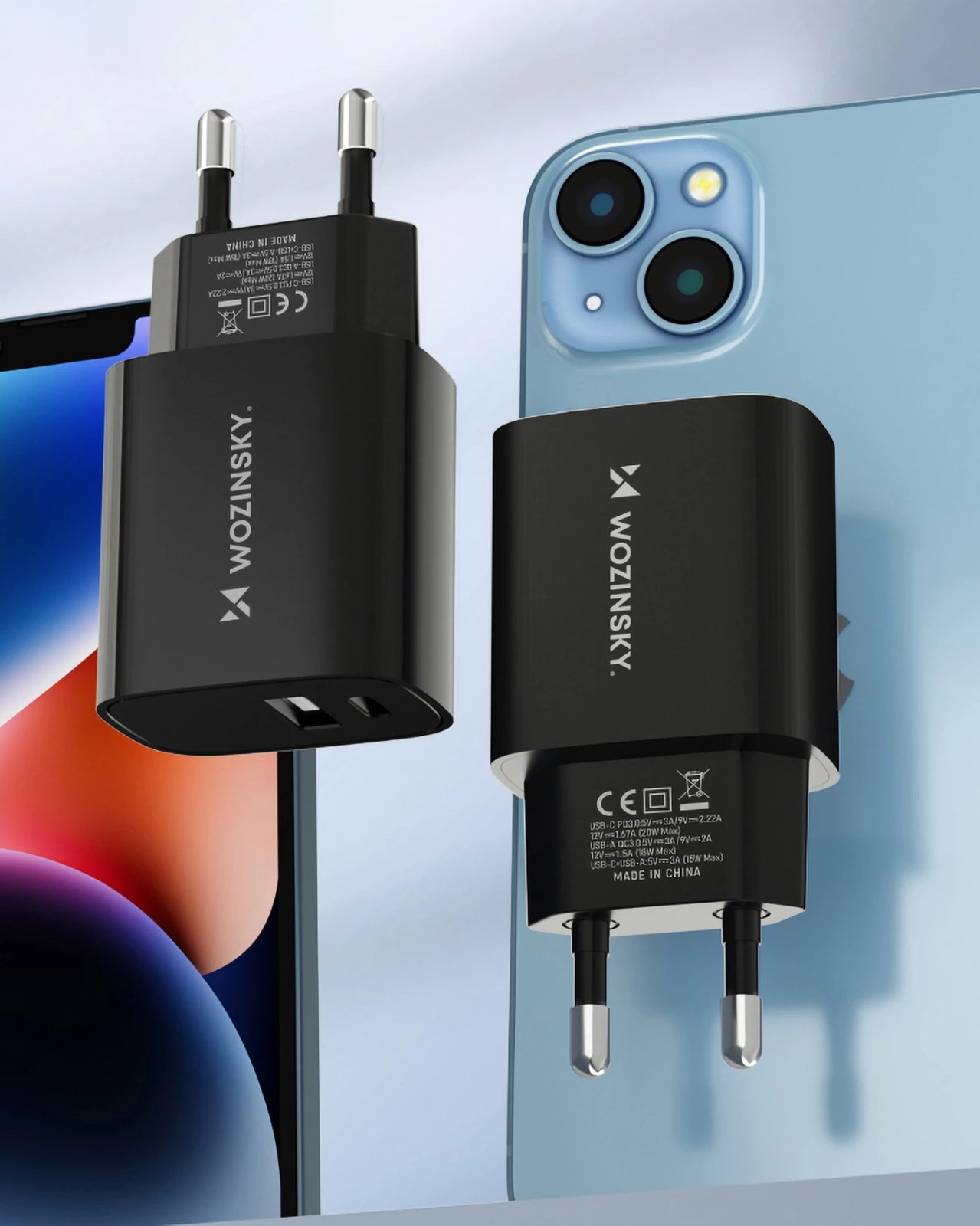 Karikues muri Wozinsky WGWCB, 20W, 2 porta USB-A/USB-C, i zi