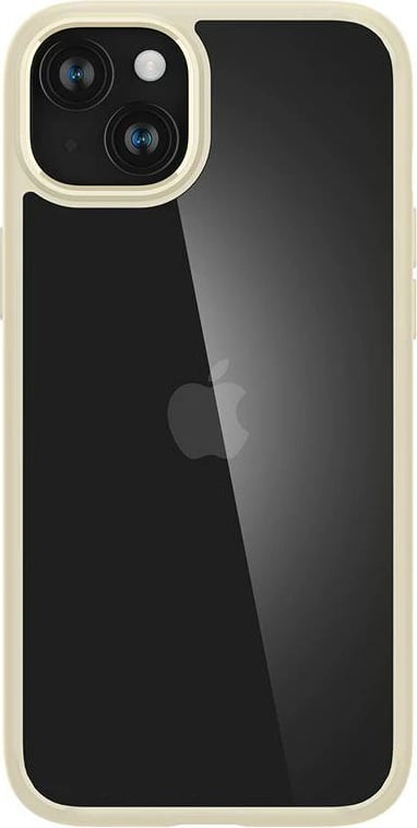 Mbështjellës Spigen Crystal Hybrid për iPhone 15 Plus, Transparent Beige