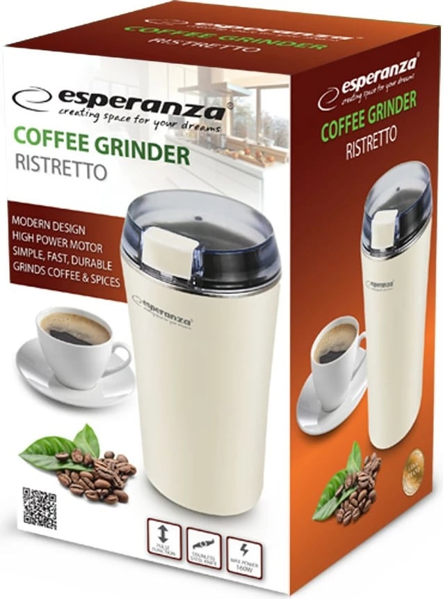 Bluarës kafeje Esperanza Ristretto, 70g, 160W, i bardhë