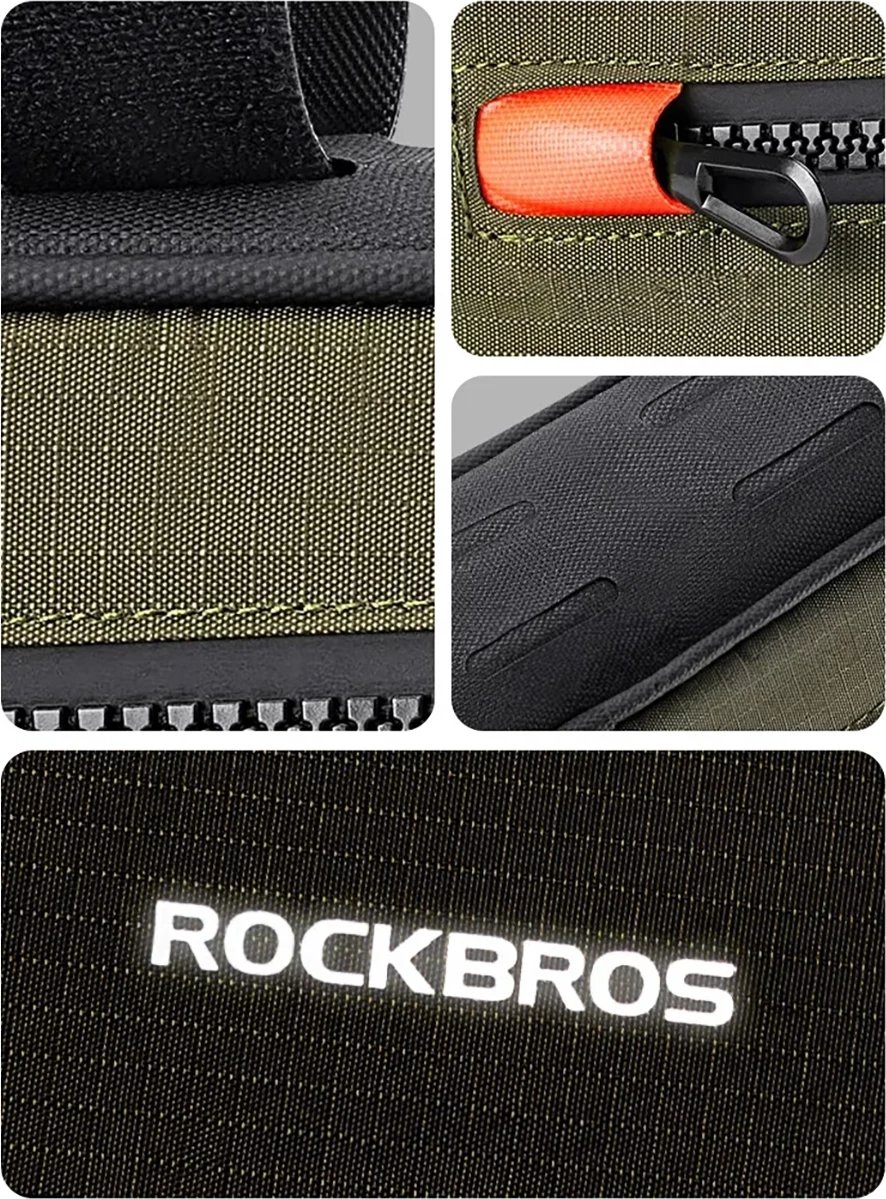 Çantë kornize për biçikletë Rockbros 30120079001, 1.7L, e gjelbër e zezë