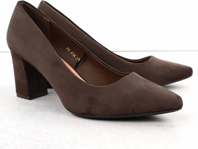 Këpucë elegante femra Leone, chocolate suede
