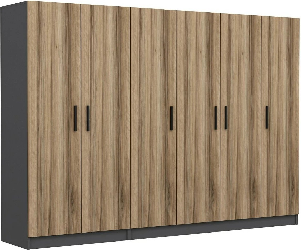 Dollap garderobe, ngjyrë dore, Skye Decor, 270x190x52cm