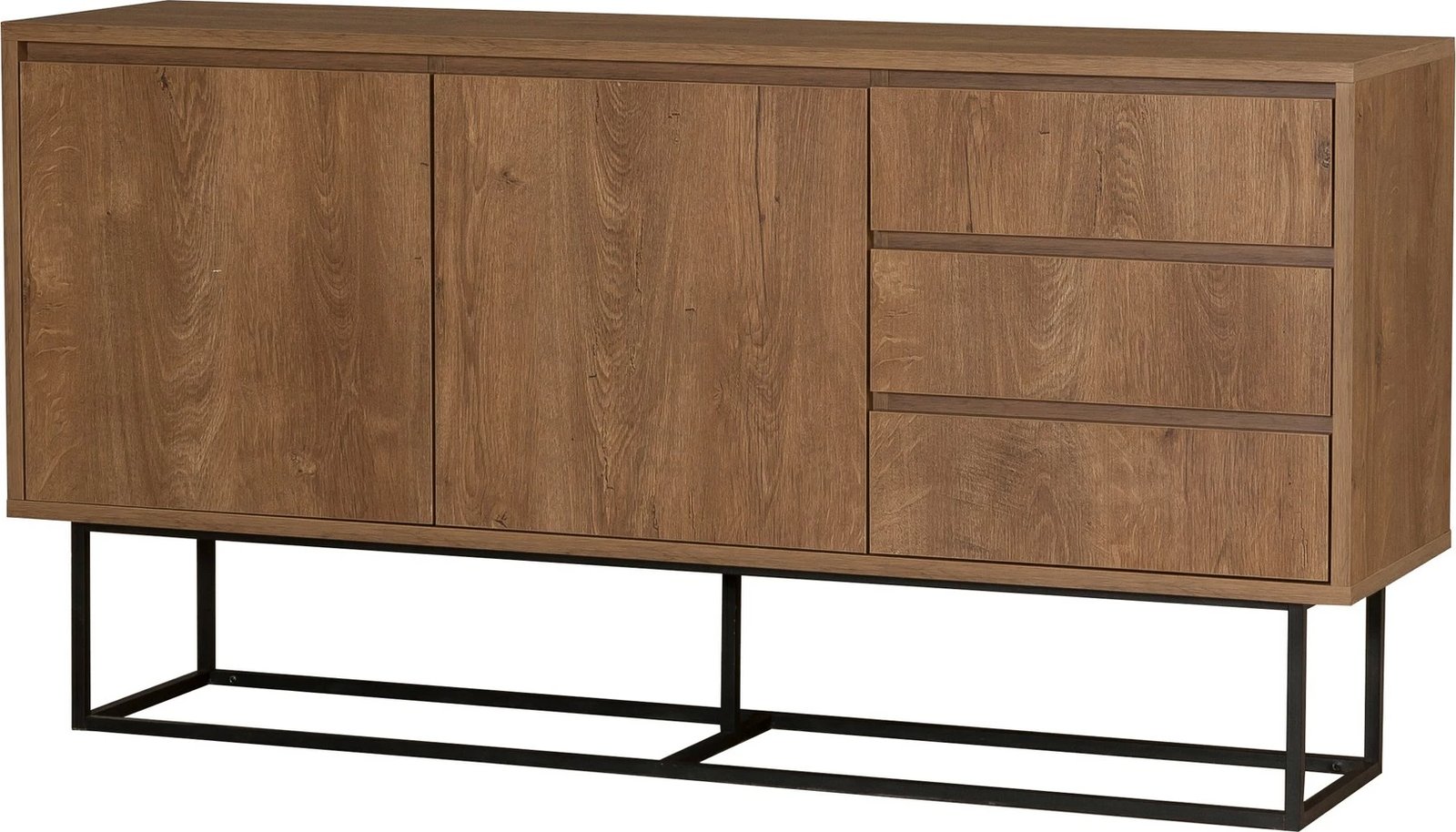 Set mobiljesh për dhomë dite Skye Decor, Laxus Takım 19, ngjyrë arre dhe e zezë