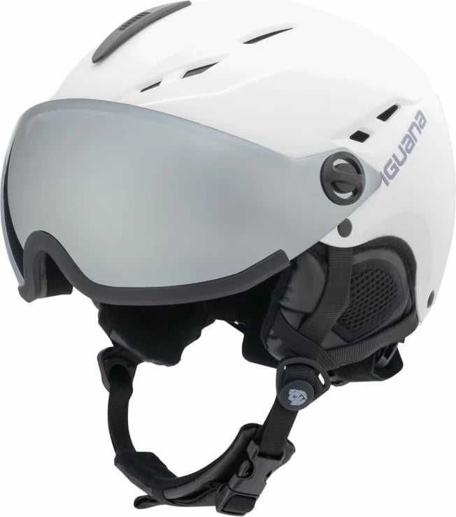 Helmetë për ski Iguana unisex, e bardhë/gri