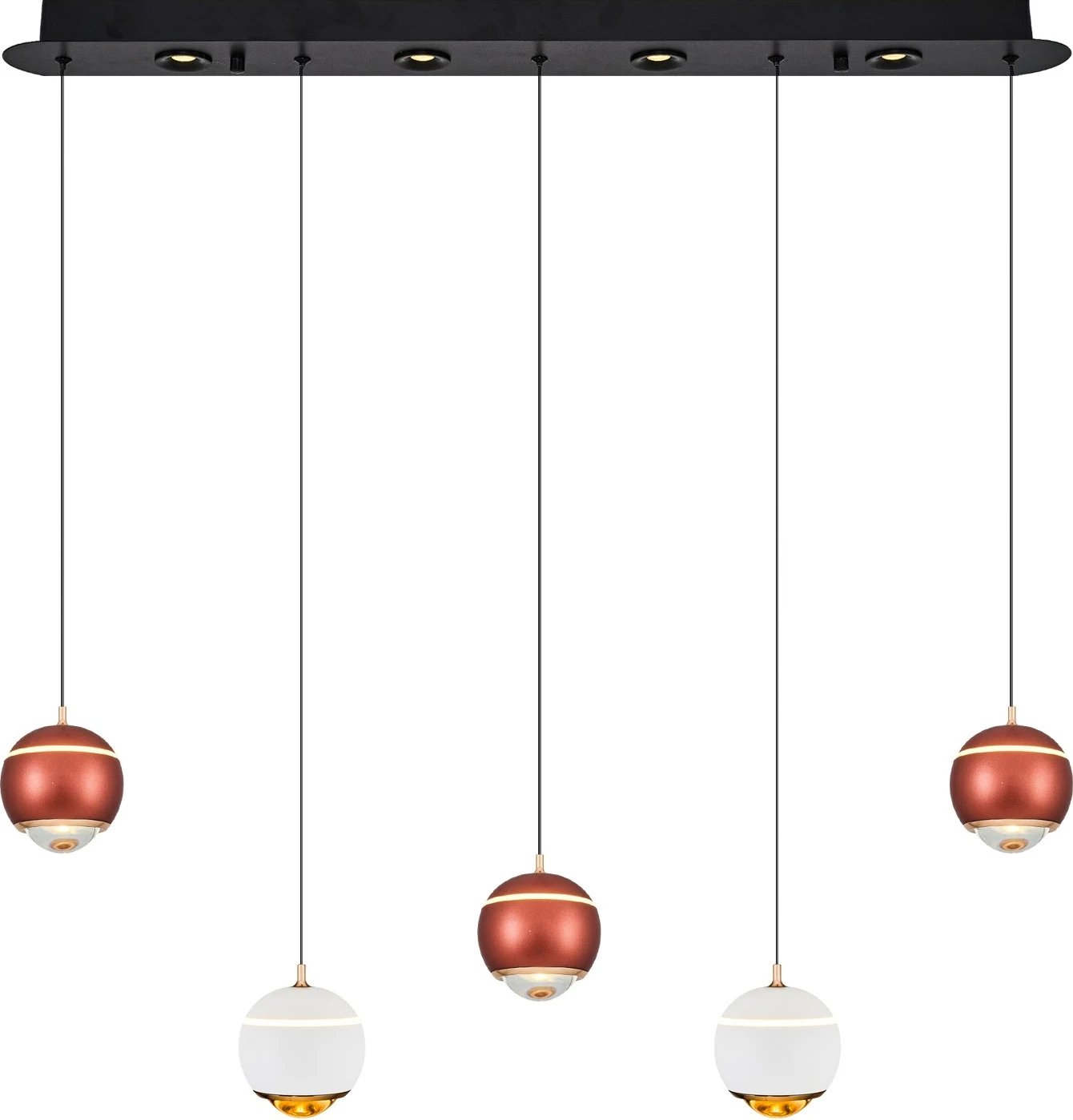 Llambadar Opviq, 2806-5AS-0104, trup metalik, kapak qelqi opal, kafe dhe bardhë