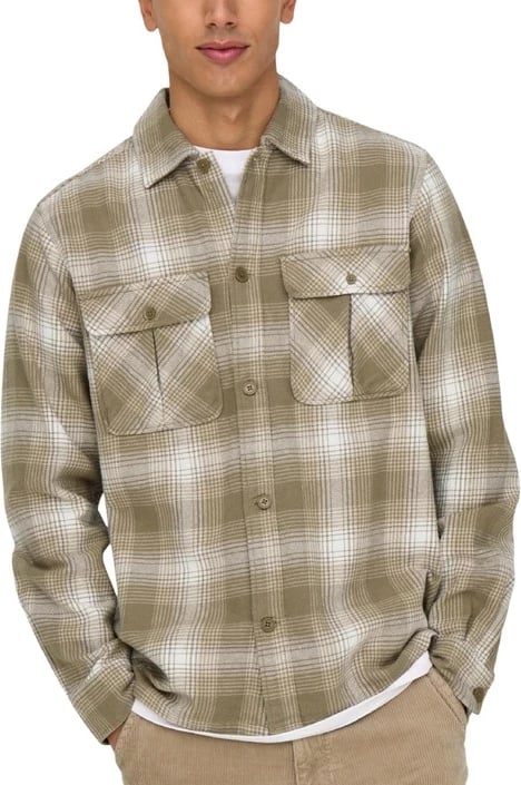 Këmishë për meshkuj Only & Sons, beige