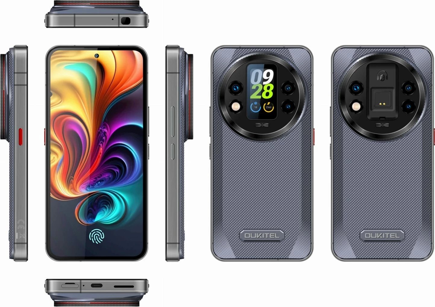Celular Oukitel WP200 Pro 5G, 6.7", 24GB RAM, 1TB, Gri