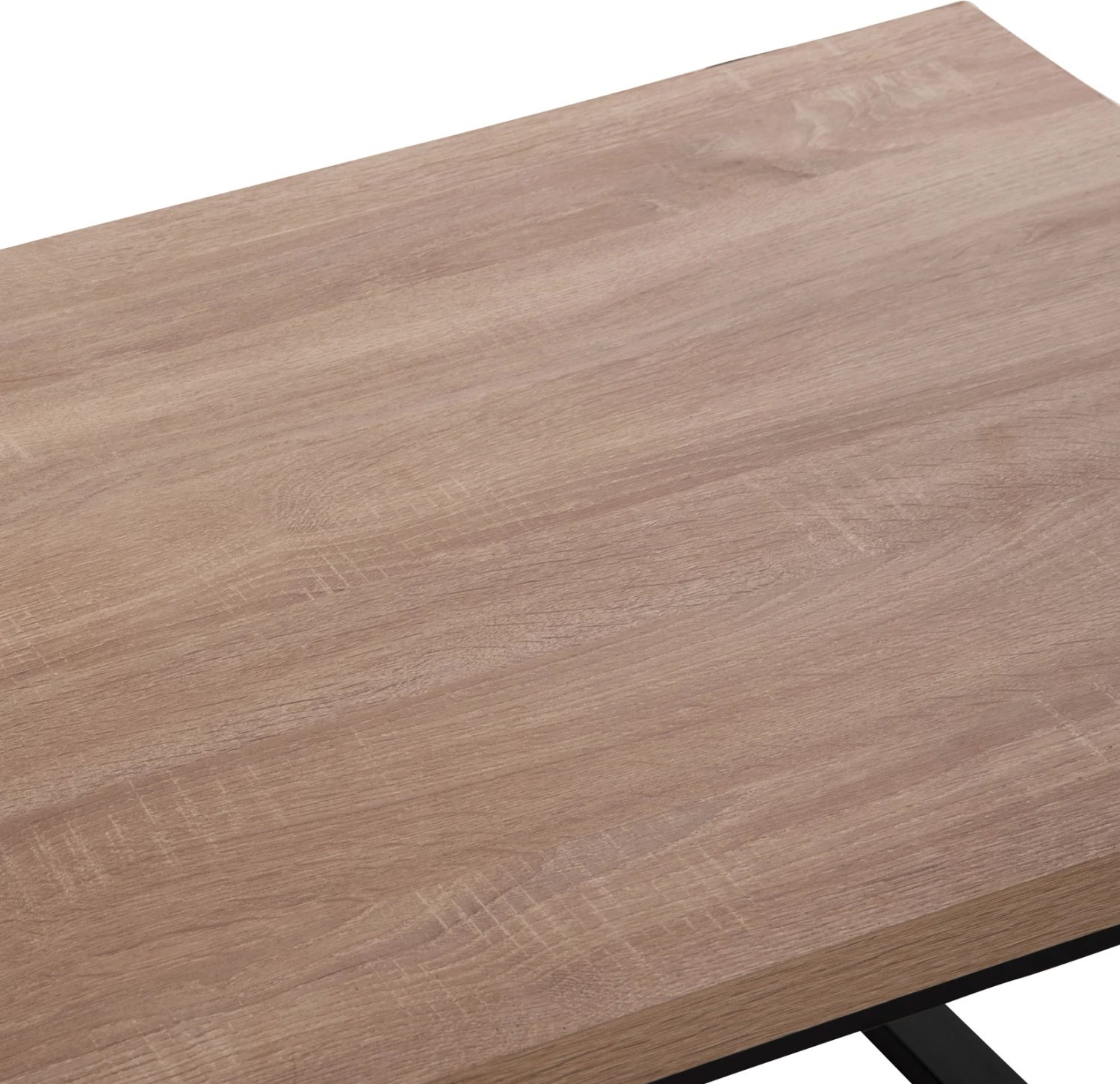 Tavolinë kafeje FH9585.03 MDF me sipërfaqe tavoline në ngjyrë sonoma dhe bazë metalike të zezë 120x60x46H cm Tavolinë kafeje FH9585.03 MDF me sipërfaqe tavoline në ngjyrë sonoma dhe bazë metalike të zezë 120x60x46H cm