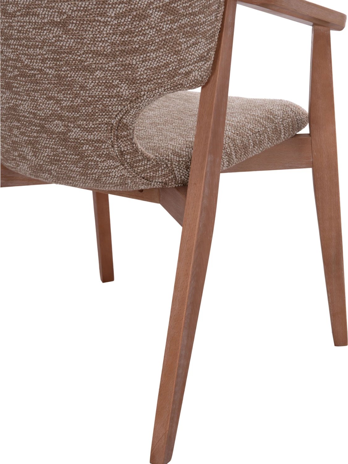 Karrige me mbështetëse për ngrënie YEGER, dru ahu, ngjyrë e bardhë e lehtë-kafe, FH9995.03, 59x58x78cm