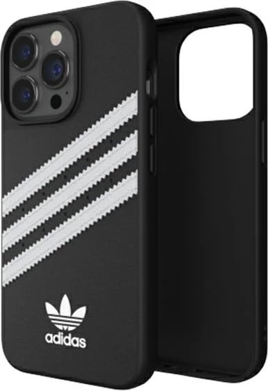 Mbështjellës Adidas OR Moulded Case PU për iPhone 13 Pro/13 6.1", zi bardhë