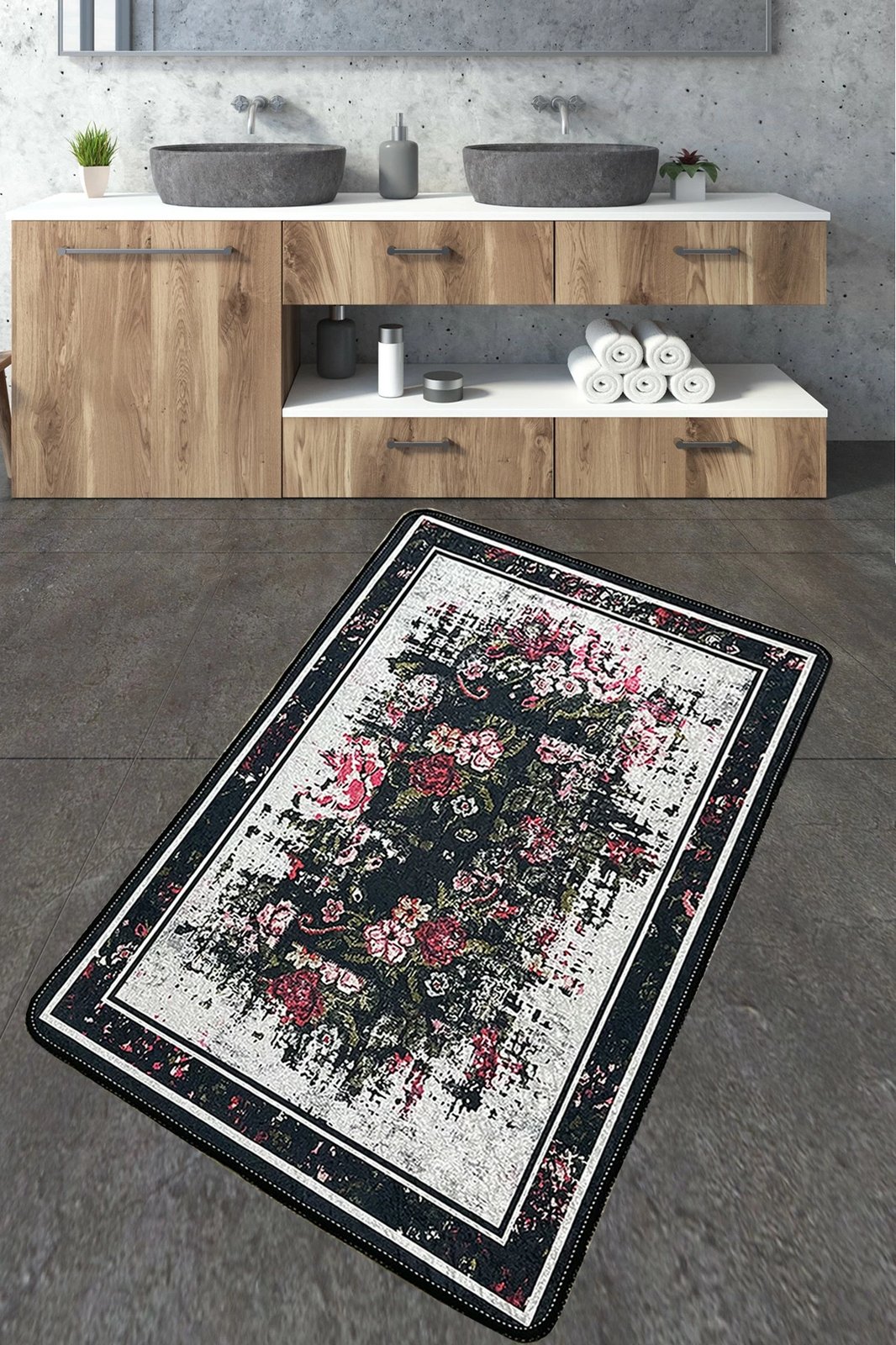 Tapet banjoje Mijölnir, arrosa, shumëngjyrësh, 70x120cm