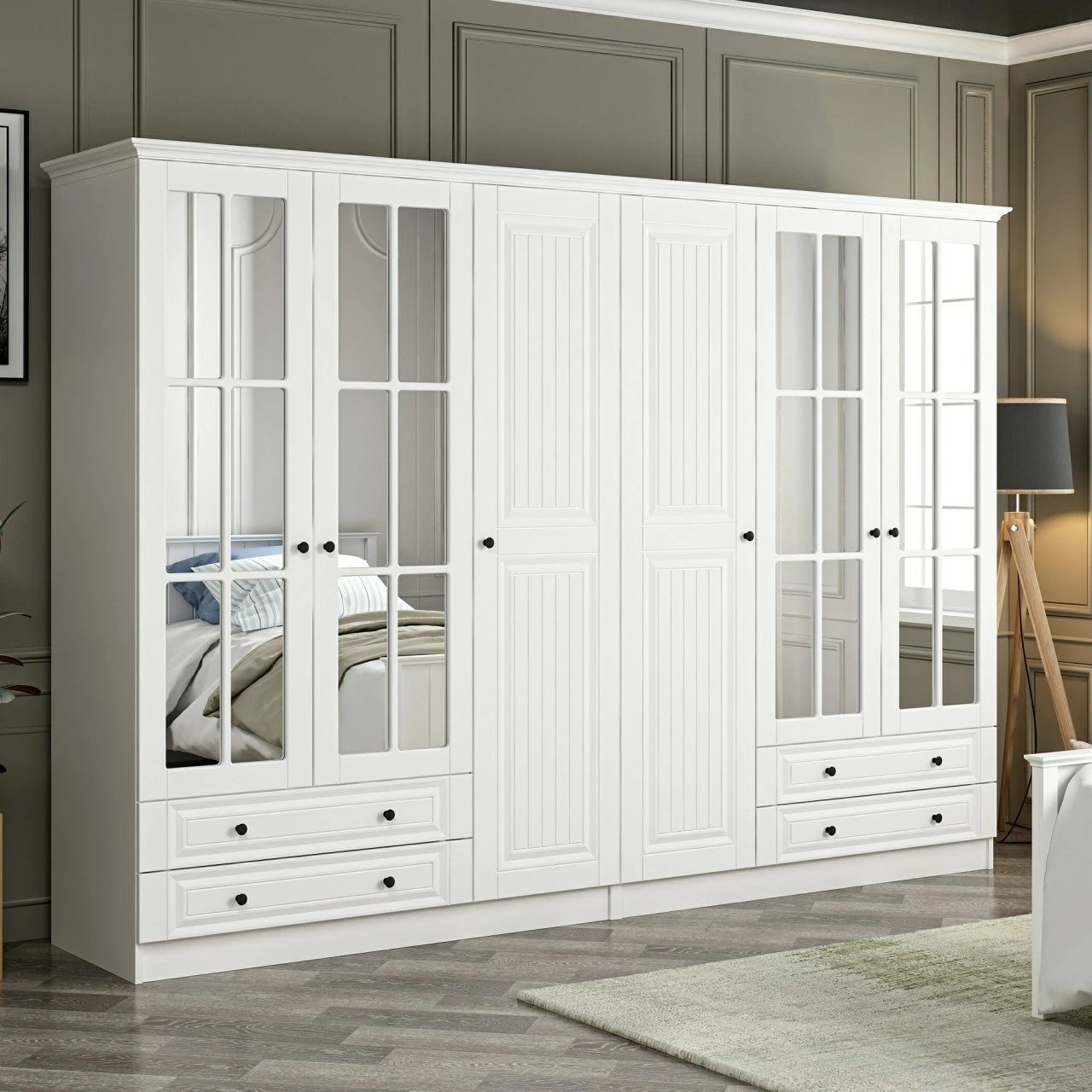 Dollap Skye Decor, ngjyrë e bardhë, Kale Mebran, 4020