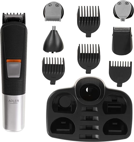 Set grooming 5 në 1, Adler AD 2943, LED, 2 shpejtësi, bazë karikimi, USB-C