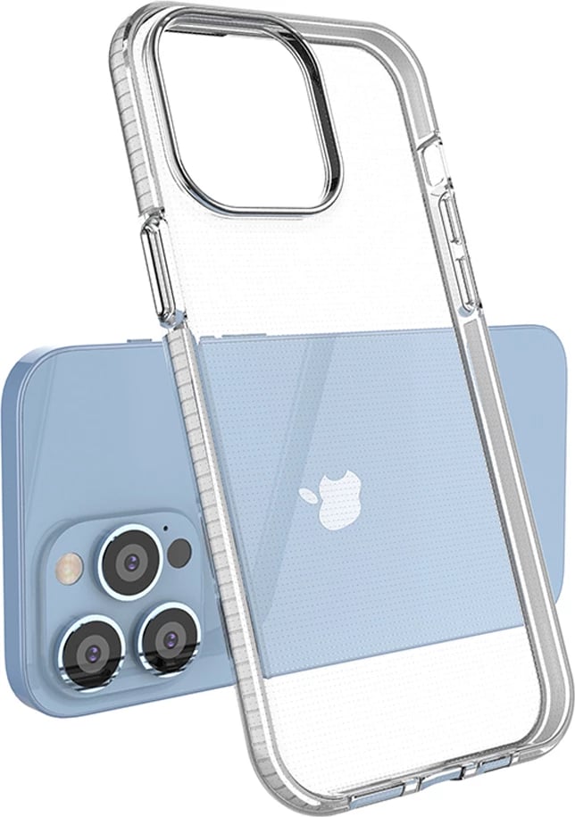 Mbështjellës Hurtel Spring Case për iPhone 14 Pro Max, TPU, i hollë, kornizë e zezë