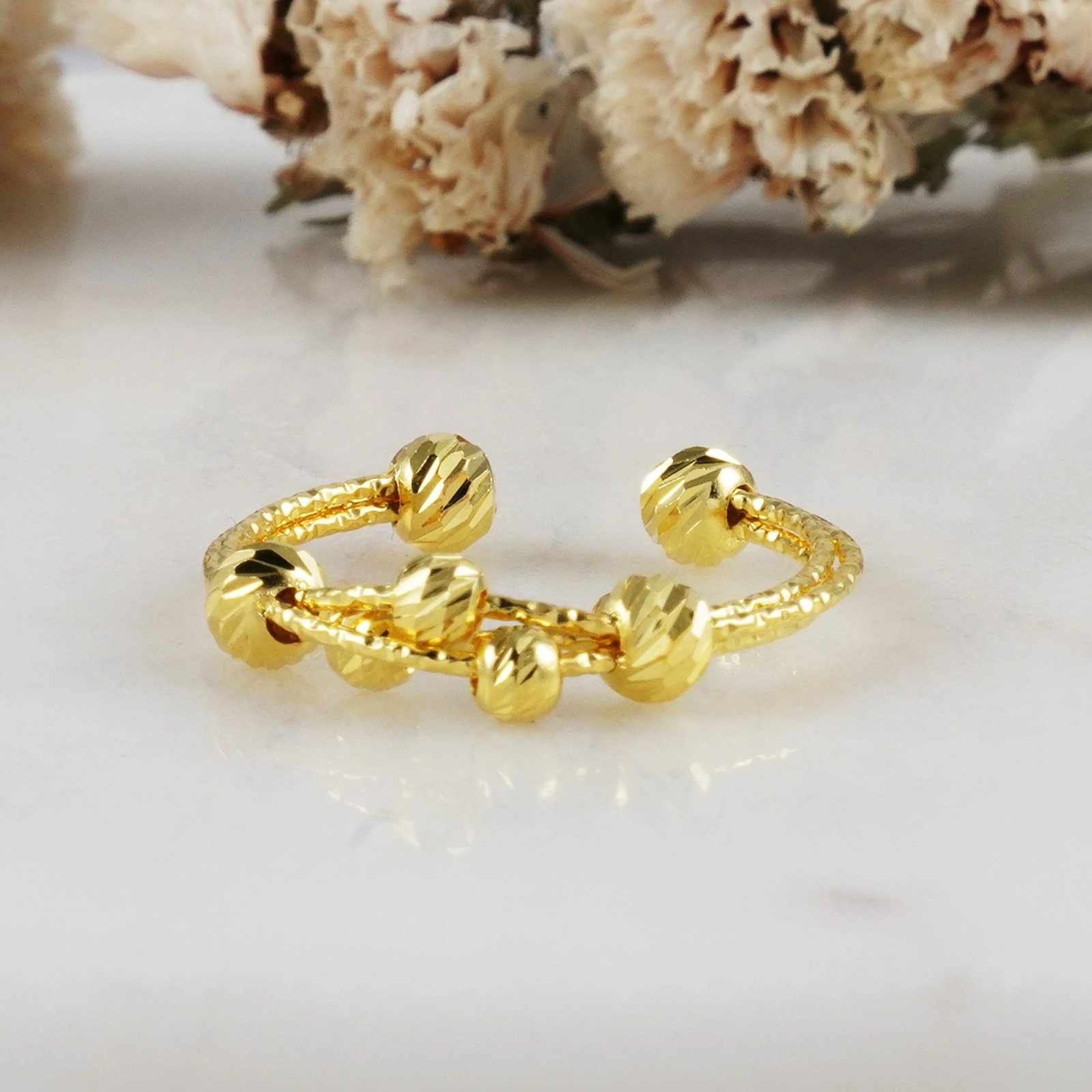 Unazë argjendi Jumeon, ngjyrë ari, 9878G