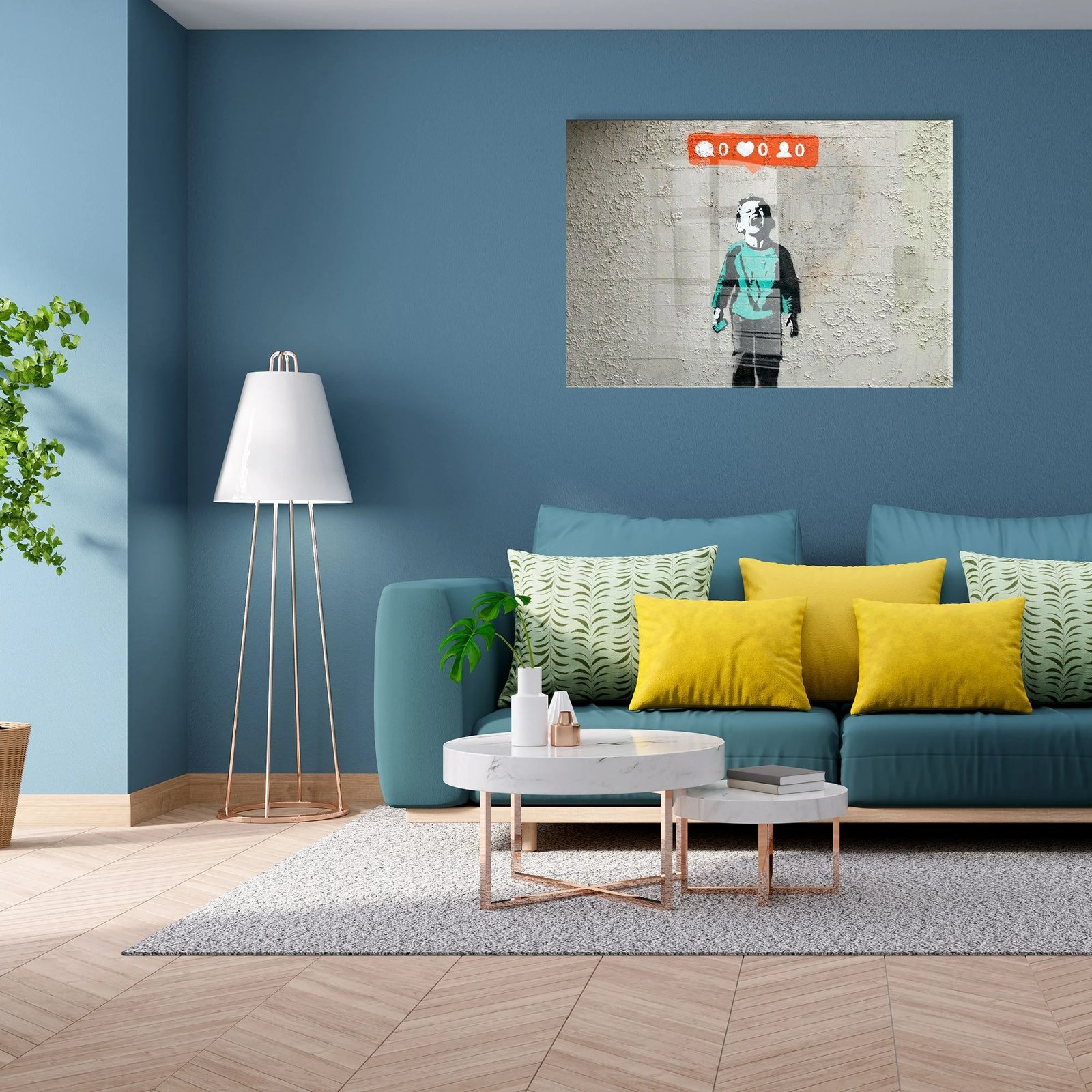 Pikturë dekorative prej xhami të temperuar, shumëngjyrëshe, Wallity UV-578, 30x45cm